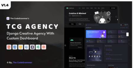 TCG AGENCY v1.4 - Python Django Creative Digital Agency Script With Custom Dashboard
